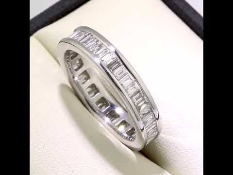 18ct White Gold 1.5 Carat Natural Diamond Channel Set Full Eternity Band Ring