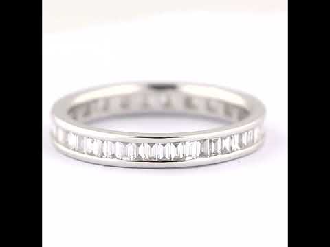18ct White Gold 0.85 Carat Natural Diamond Channel Set Full Eternity Band Ring