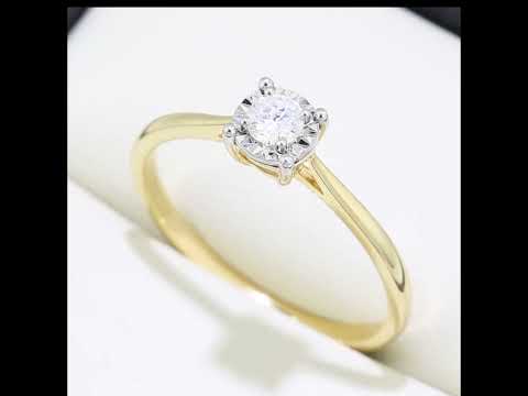 18ct Yellow Gold 0.15 Carat Natural Diamond Solitaire Engagement Ring