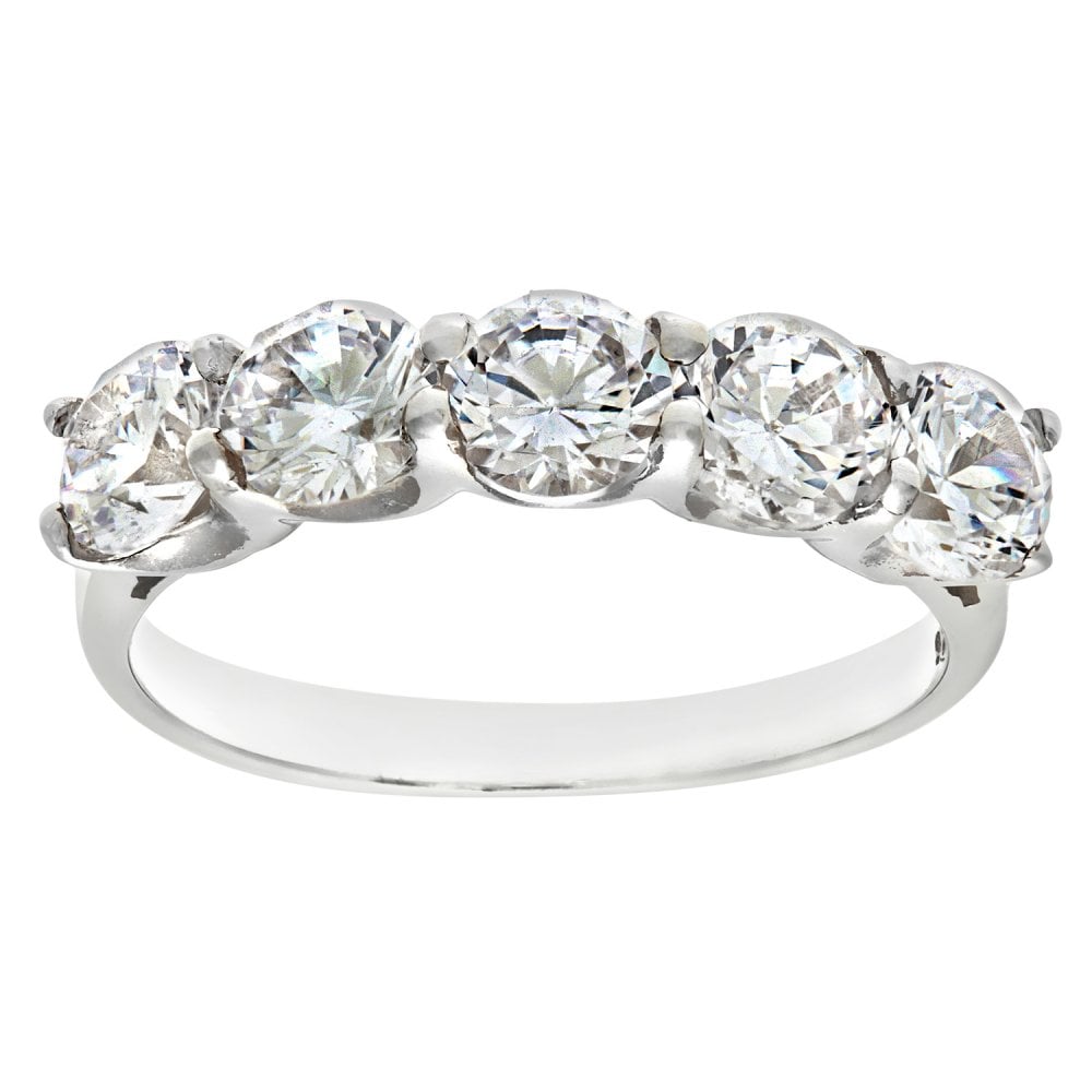 Silver CZ Eternity Ring