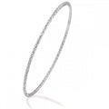 9ct White Gold 6.5cm Closed Bangle