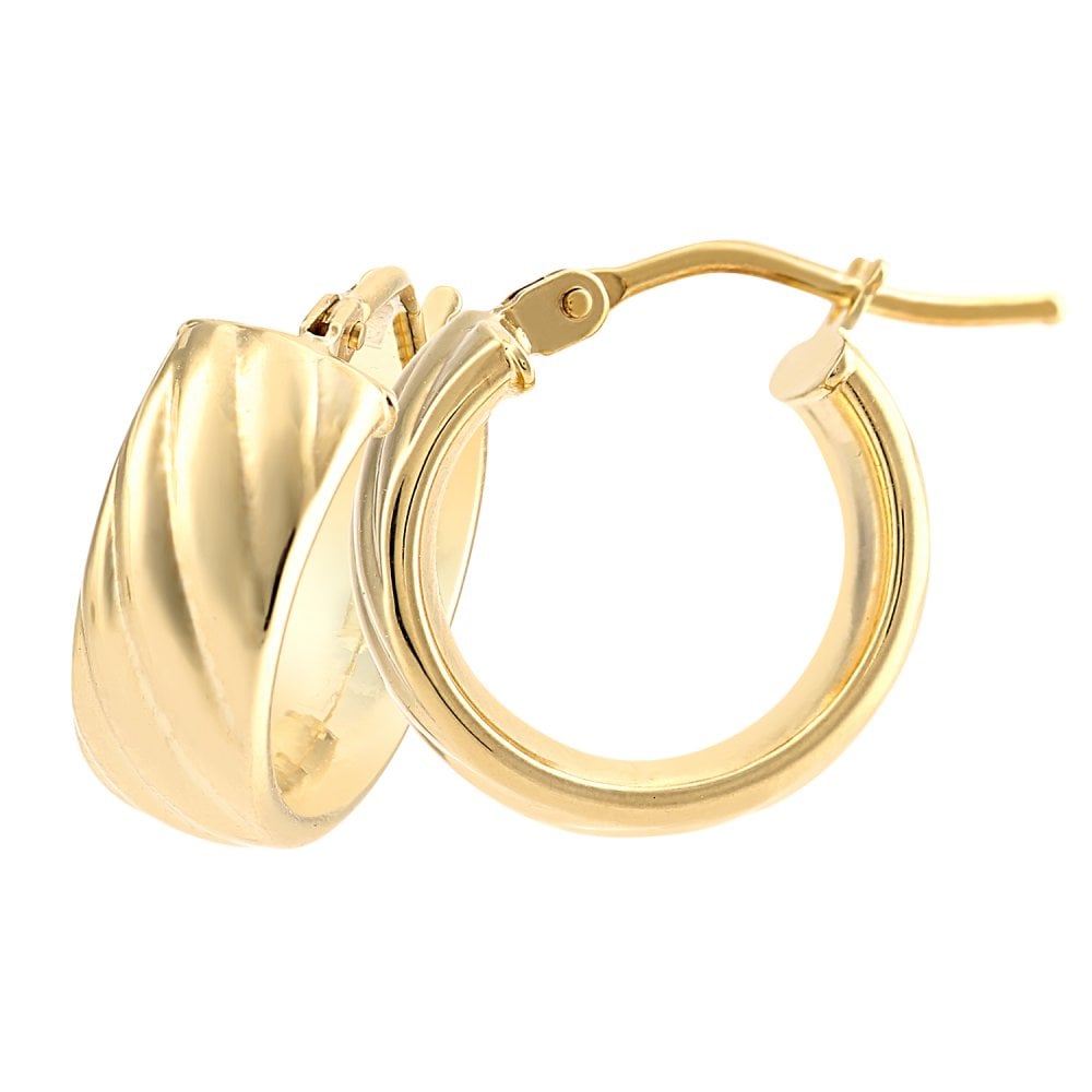 Wave Design Huggie - detail view | Prime Jewellery