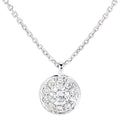 9ct White Gold 0.15 Carat Natural Diamond Round Halo Necklace