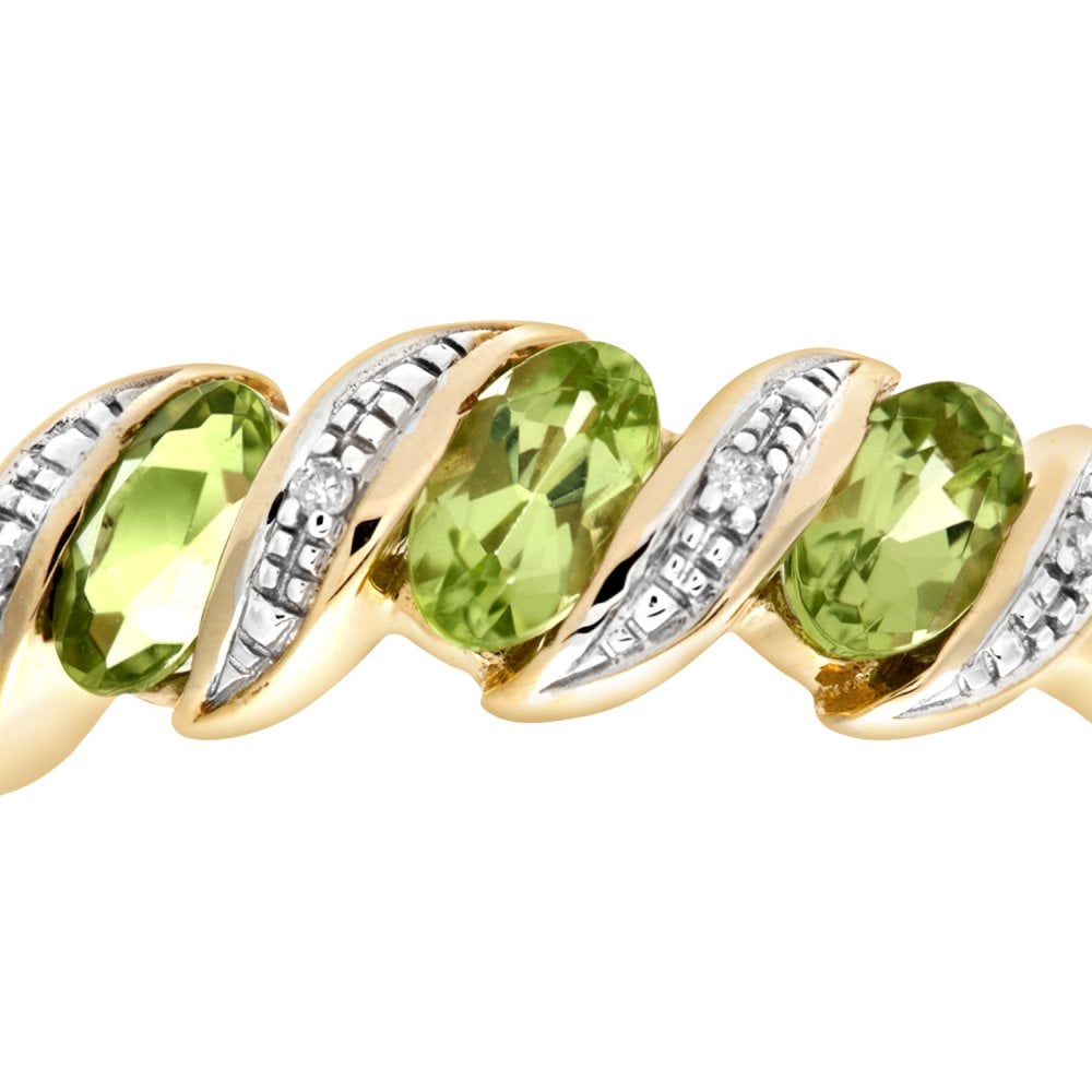 Diamond and Peridot - detail view | Prime Jewellery