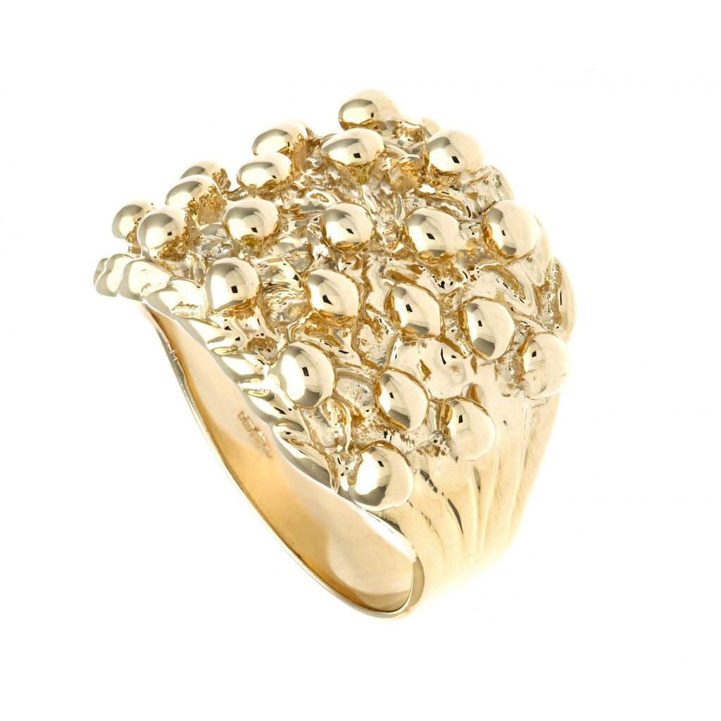 9ct Yellow Gold Mens Ring Keeper Ring