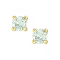 Sky Blue Topaz Round Solitaire Stud Earrings 9ct Yellow Gold | Prime Jewellery