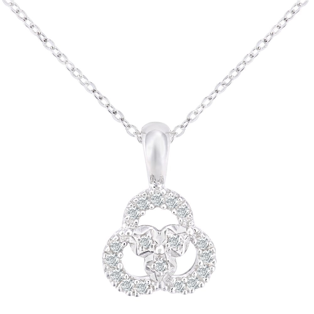 Diamond Necklace 9ct White Gold | Prime Jewellery