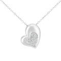 9ct White Gold Natural Diamond Heart Necklace
