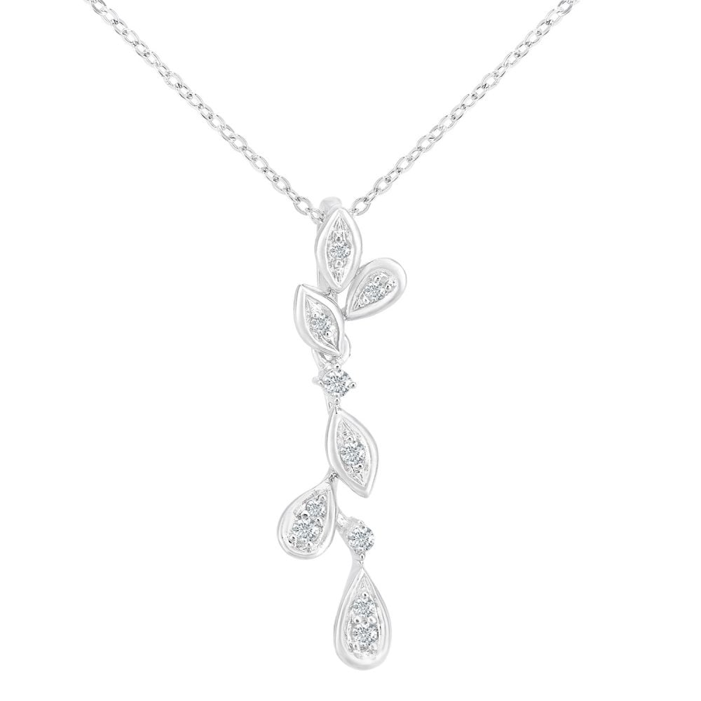 Diamond Necklace 9ct White Gold | Prime Jewellery