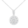 Diamond Cluster Necklace 9ct White Gold | Prime Jewellery