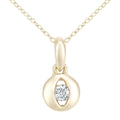 9ct Gold Natural Diamond Solitaire Necklace