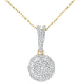 Diamond Cluster Necklace 9ct Gold | Prime Jewellery