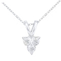 Diamond Trilogy Necklace 9ct White Gold | Prime Jewellery