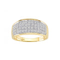 9ct Gold 0.50 Carat Natural Diamond Half Eternity Band Ring