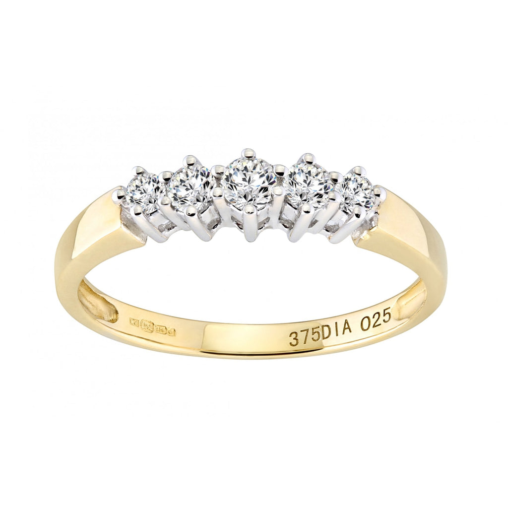 Diamond 5 Stone - detail view | Prime Jewellery