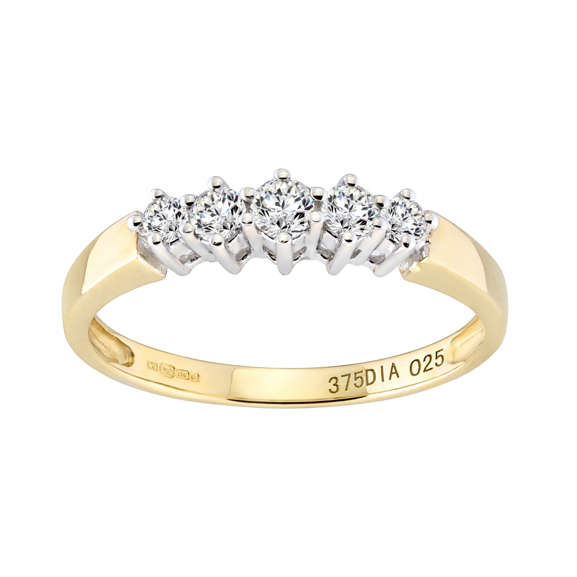 Diamond 5 Stone - detail view | Prime Jewellery