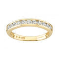 9ct Gold 0.50 Carat Natural Diamond Channel Set Eternity Band Ring