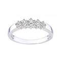 9ct White Gold 0.33 Carat Natural Diamond 5 Stone Engagement Ring