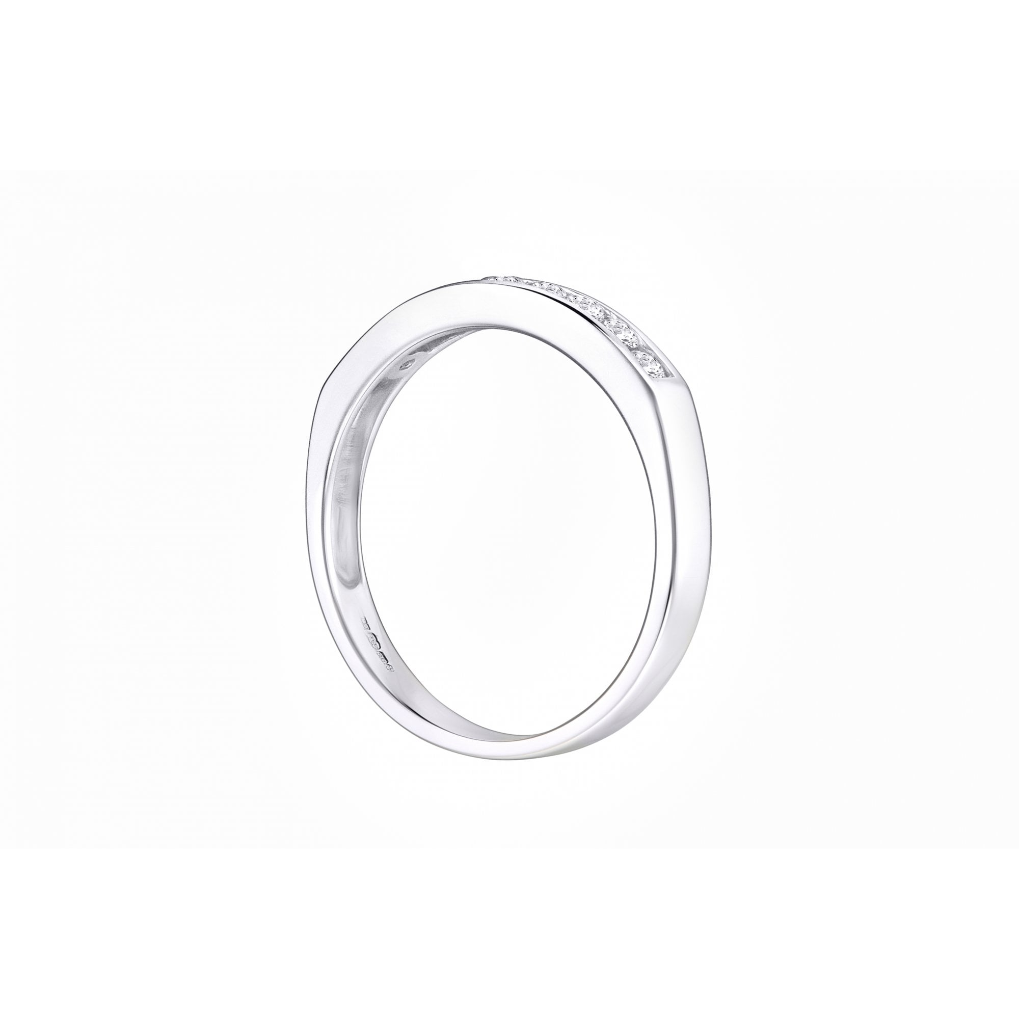 9ct White Gold 0.33 Carat Natural Diamond Channel Set Eternity Band Ring