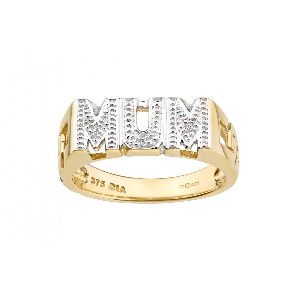 9ct Gold Natural Diamond Mum Cocktail Ring