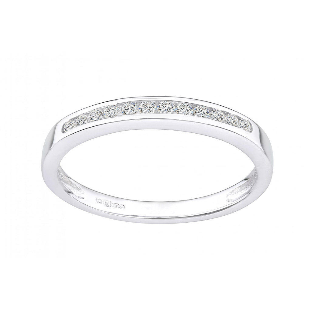 9ct White Gold 0.15 Carat Natural Diamond Eternity Ring