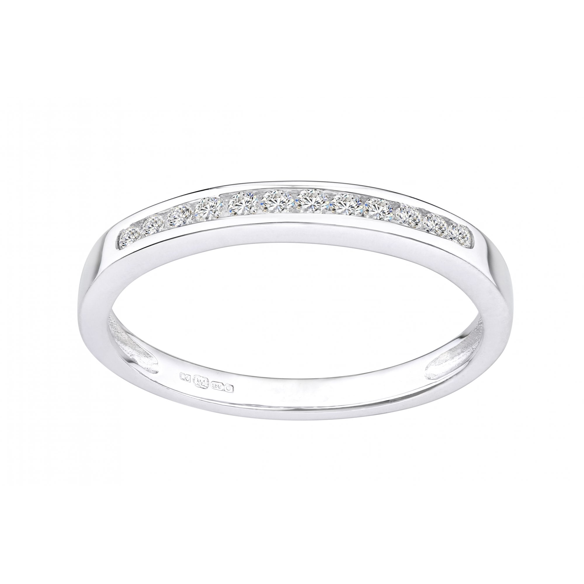 9ct White Gold 0.15 Carat Natural Diamond Eternity Ring