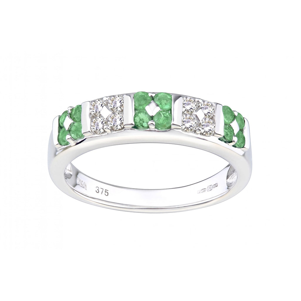Round Emerald and - detail view | Prime Jewellery
