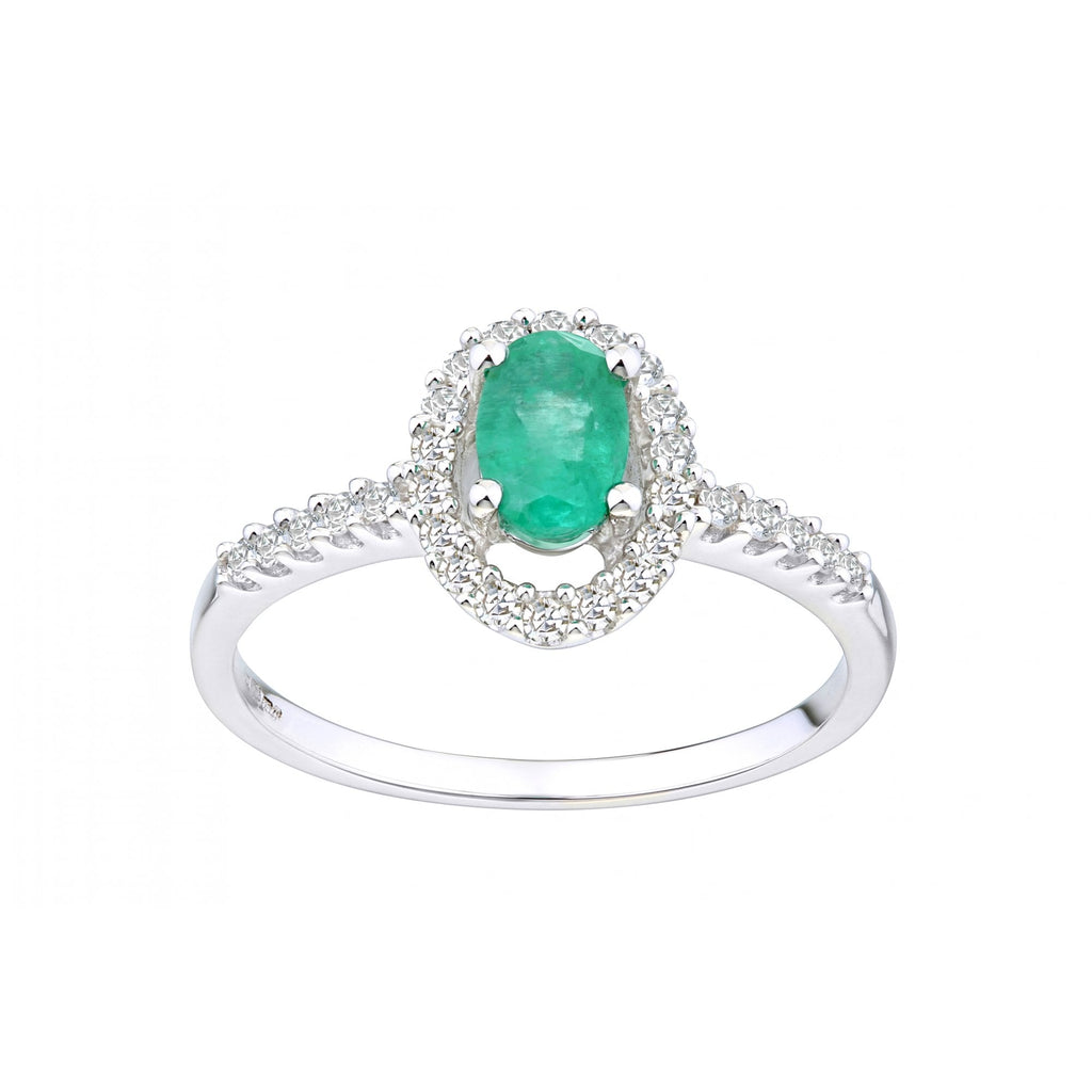 Oval Emerald and - detail view | Prime Jewellery