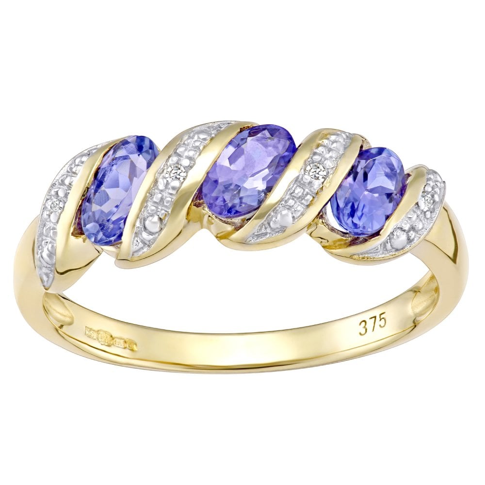 Diamond and Tanzanite - detail view | Prime Jewellery