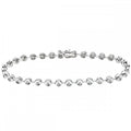 9ct White Gold 0.25 Carat Natural Diamond Tennis Bracelet