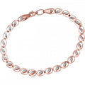 Rose and White Gold Link Bracelet 9ct Gold | Prime Jewellery