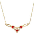Ruby Heart Necklace 9ct Yellow Gold | Prime Jewellery