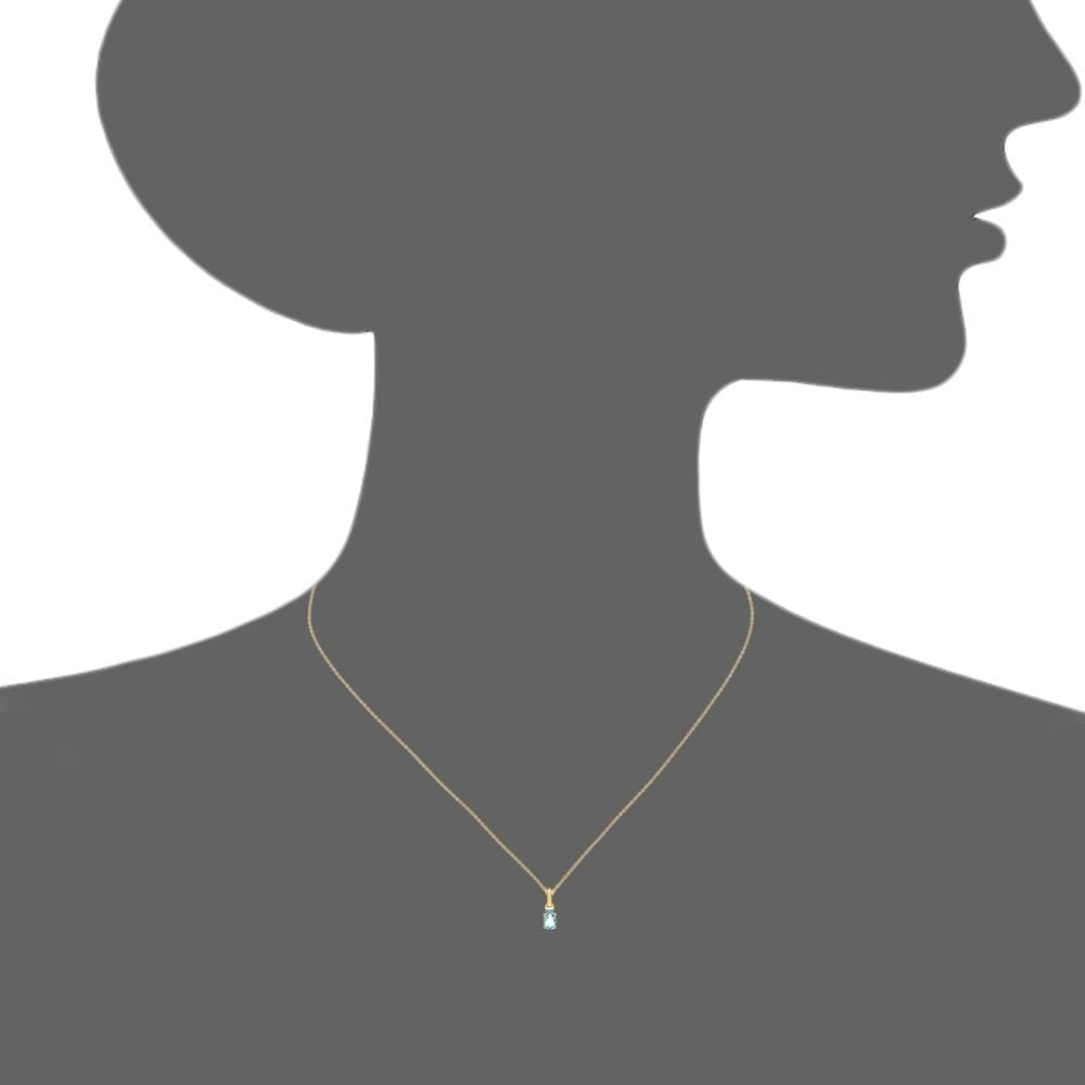 Sky Blue Topaz Pendant Necklace - detail view | Prime Jewellery
