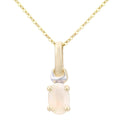 Opal Solitaire Necklace 9ct Yellow Gold | Prime Jewellery