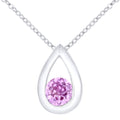 Pink Sapphire Necklace 9ct White Gold | Prime Jewellery