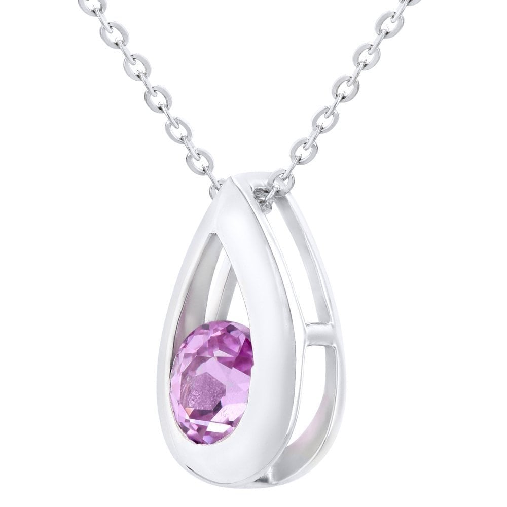 Pink Sapphire Necklace - detail view | Prime Jewellery