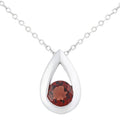 Garnet Necklace 9ct White Gold | Prime Jewellery