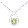 Peridot Necklace 9ct White Gold | Prime Jewellery