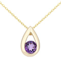Amethyst Necklace 9ct Yellow Gold | Prime Jewellery