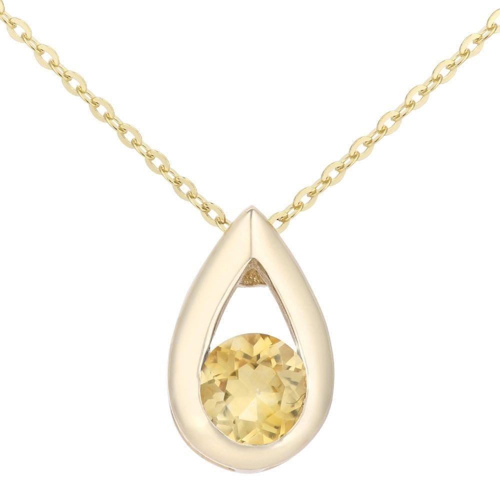 Citrine Necklace 9ct Yellow Gold | Prime Jewellery