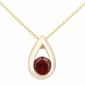 Garnet Necklace 9ct Yellow Gold | Prime Jewellery