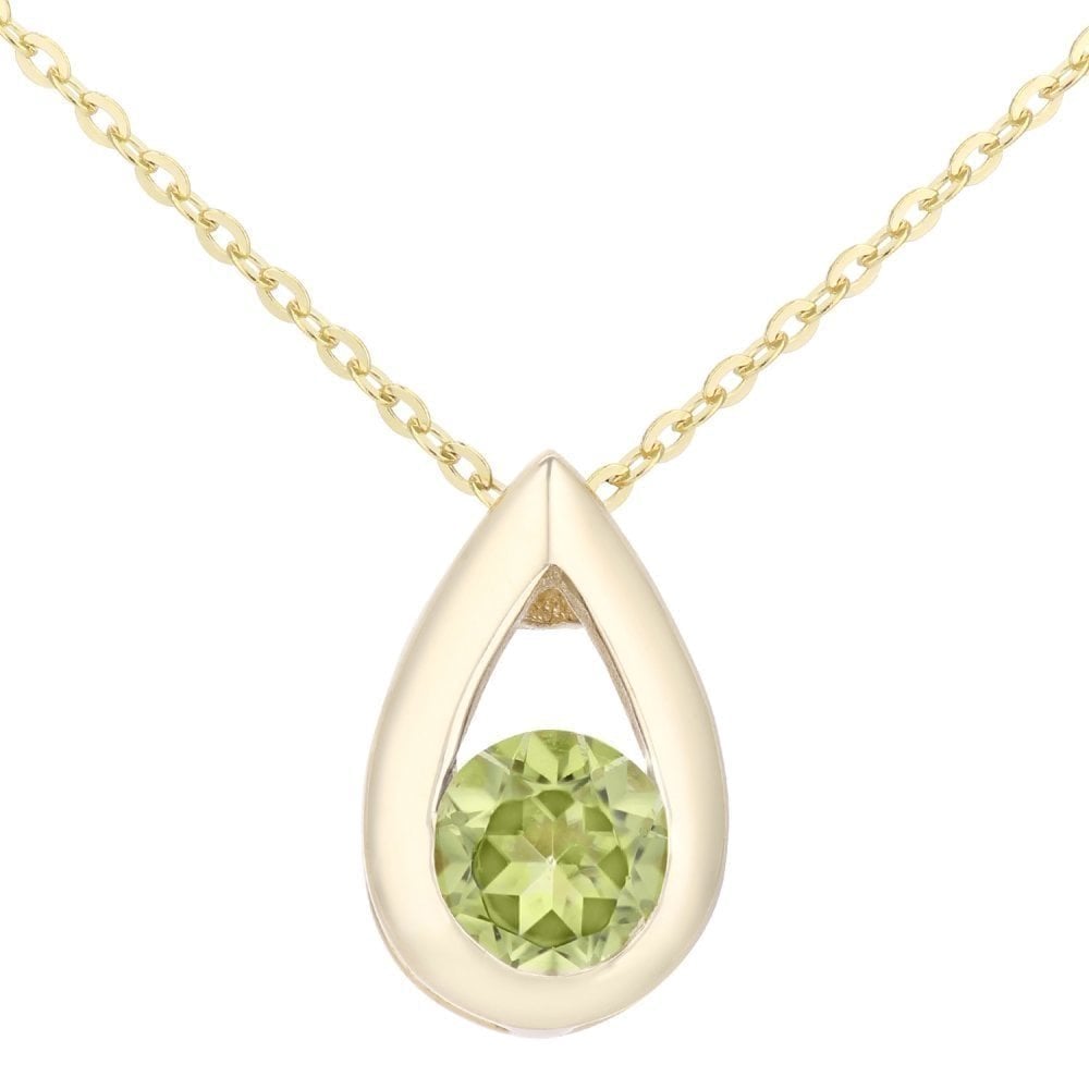 Peridot Necklace 9ct Yellow Gold | Prime Jewellery