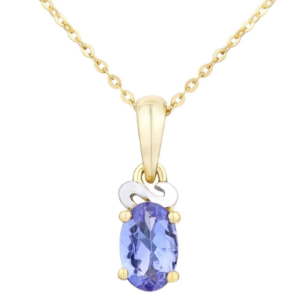 Tanzanite Necklace 9ct Yellow Gold | Prime Jewellery