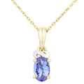 Tanzanite Necklace 9ct Yellow Gold | Prime Jewellery