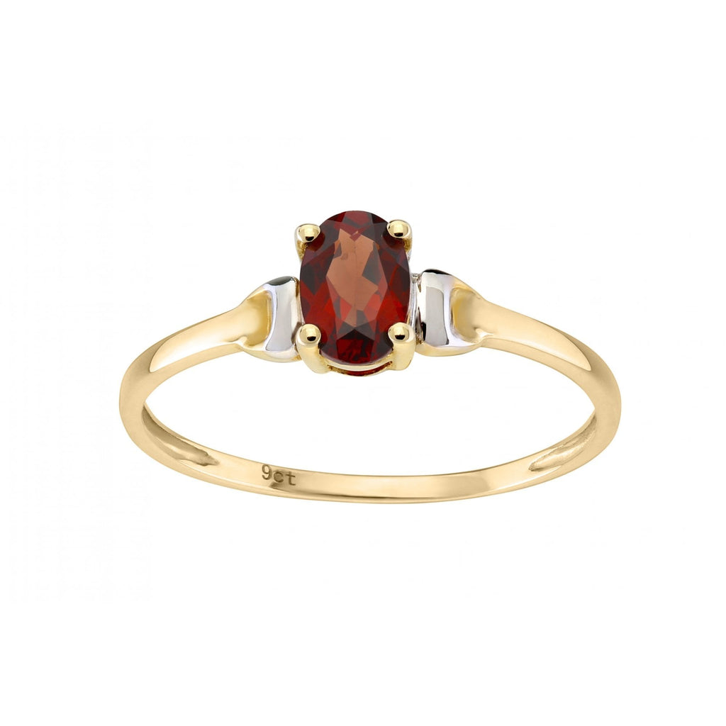 Garnet Ring 9ct - detail view | Prime Jewellery