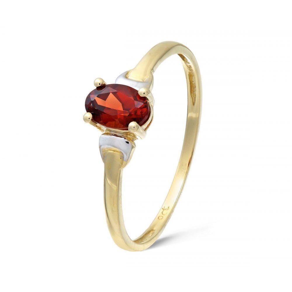Garnet Ring 9ct - detail view | Prime Jewellery