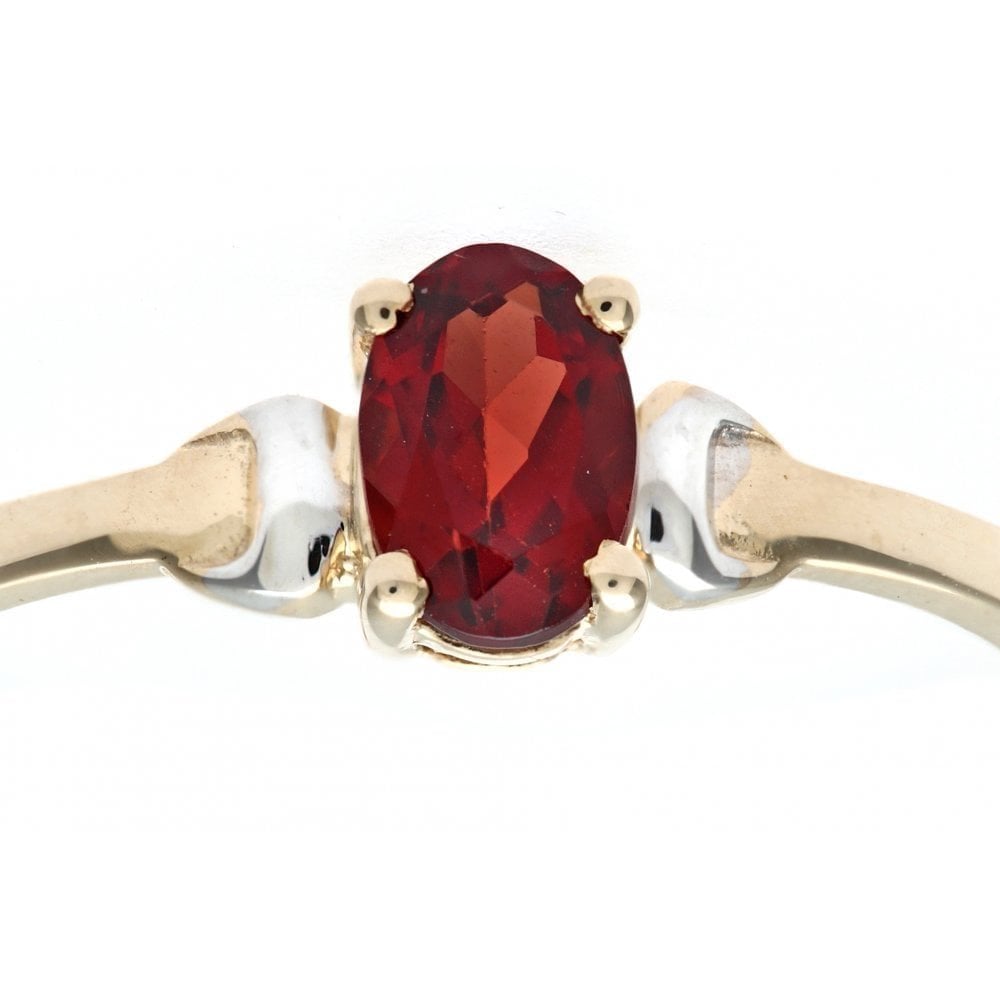 Garnet Ring 9ct - detail view | Prime Jewellery