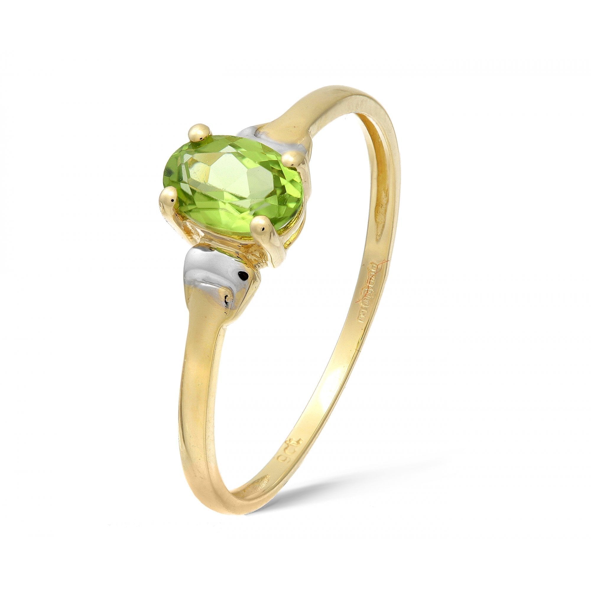9ct Yellow Gold Peridot Ring