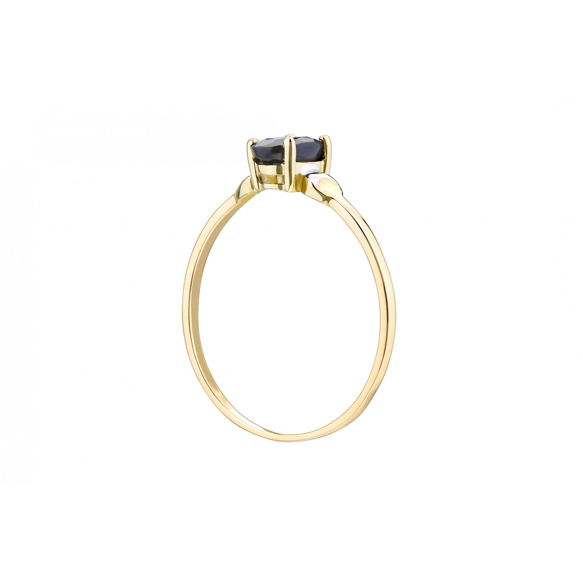 Natural Blue Sapphire Solitaire Ring in 9ct Yellow Gold Oval 0.72 Ct