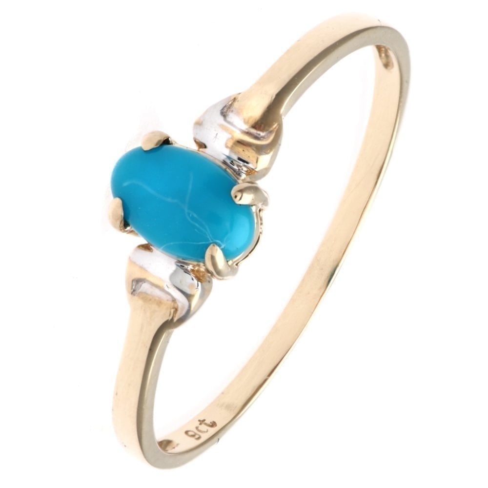 9ct Yellow Gold Turquoise Ring